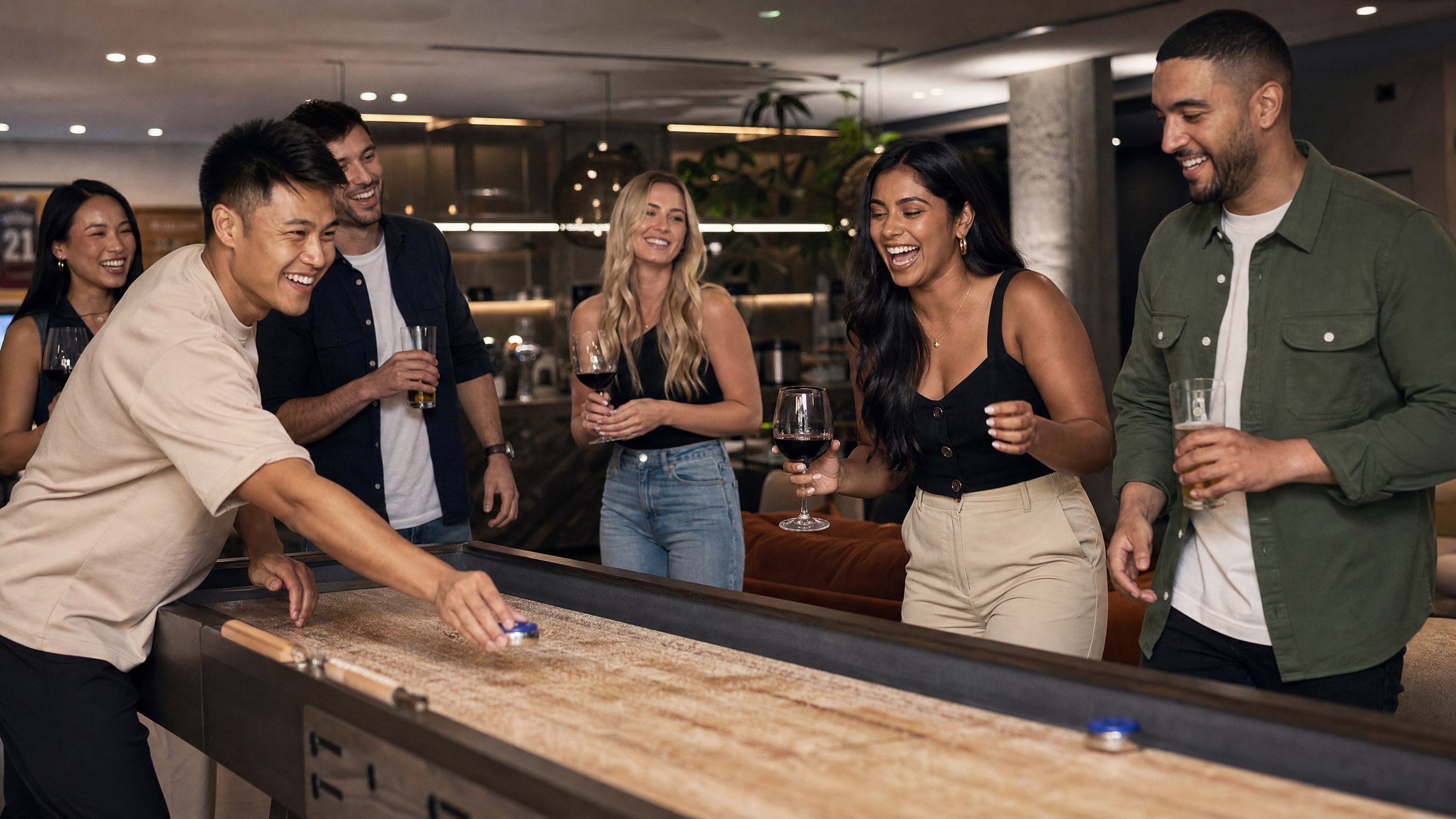Friends enjoying social games at ShadowSync